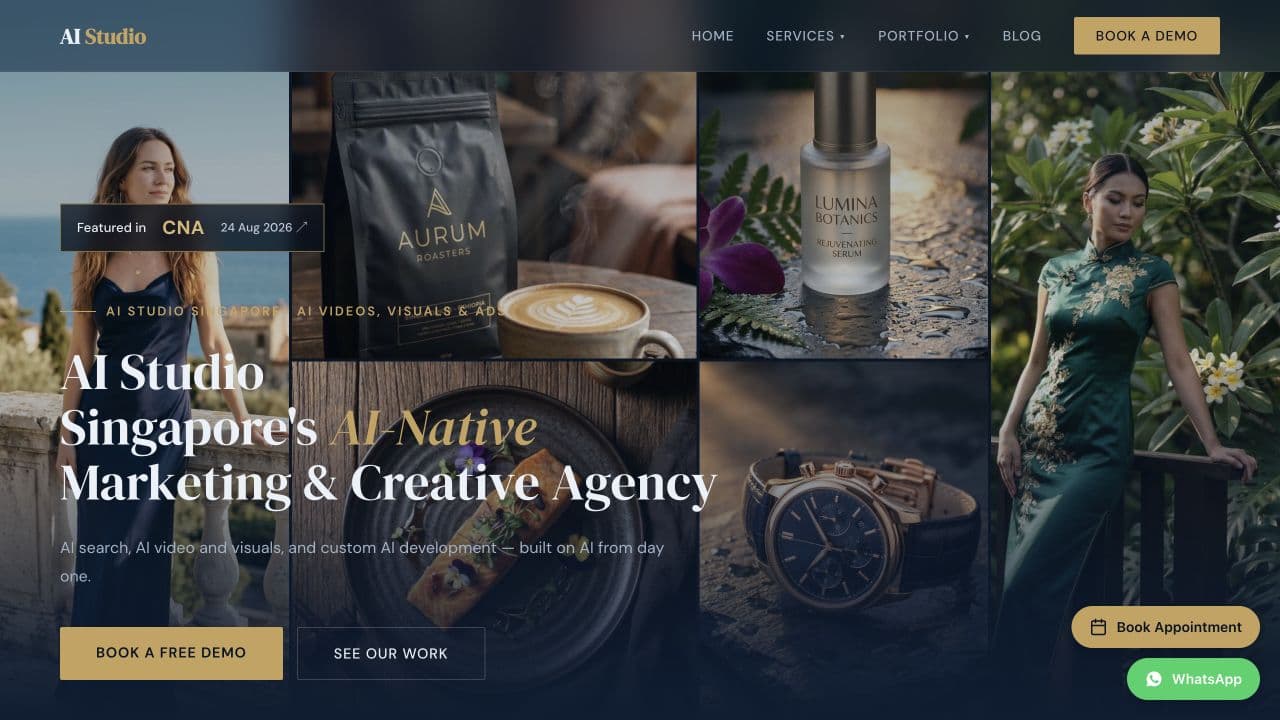 AI Studio website homepage screenshot