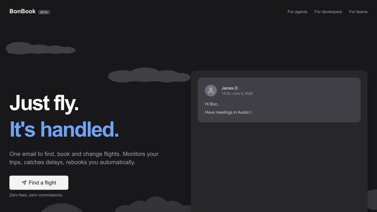 BonBook website homepage screenshot