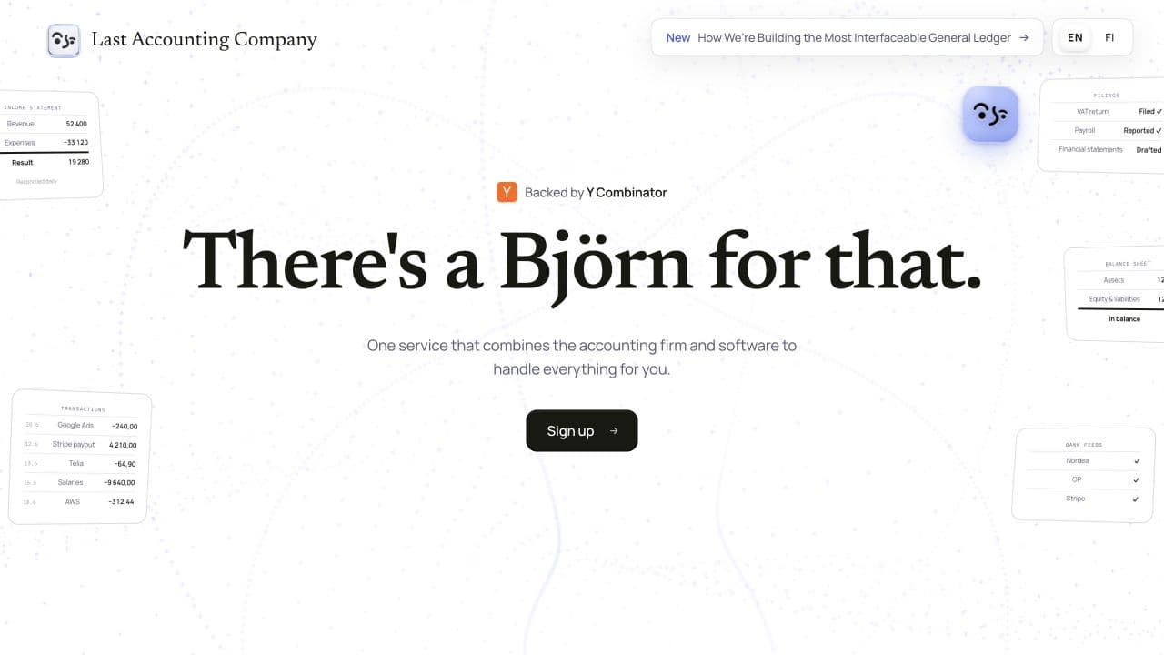 Last Accounting Company website homepage screenshot