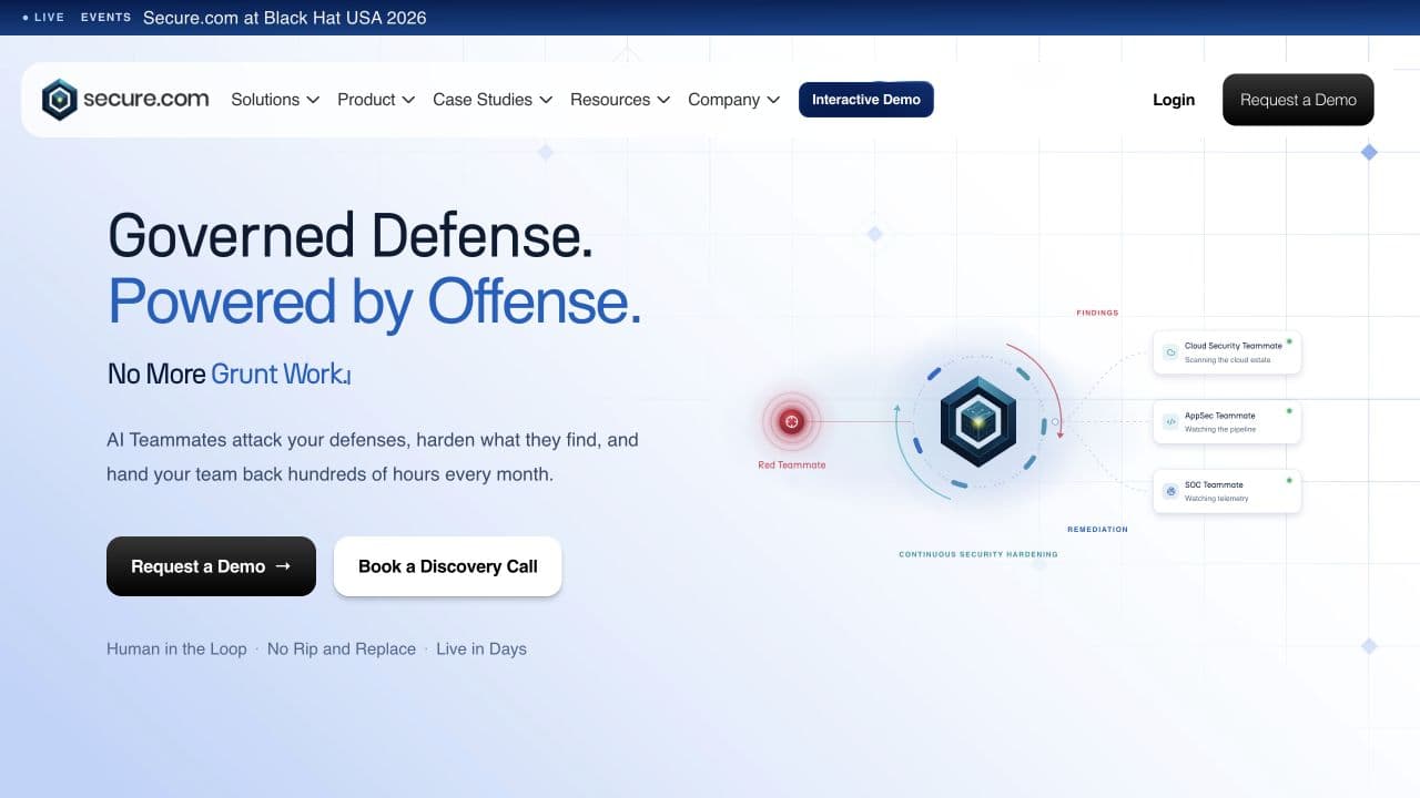 Secure.com website homepage screenshot